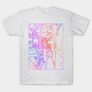 Seville, Spain City Map Typography - Colorful T-Shirt